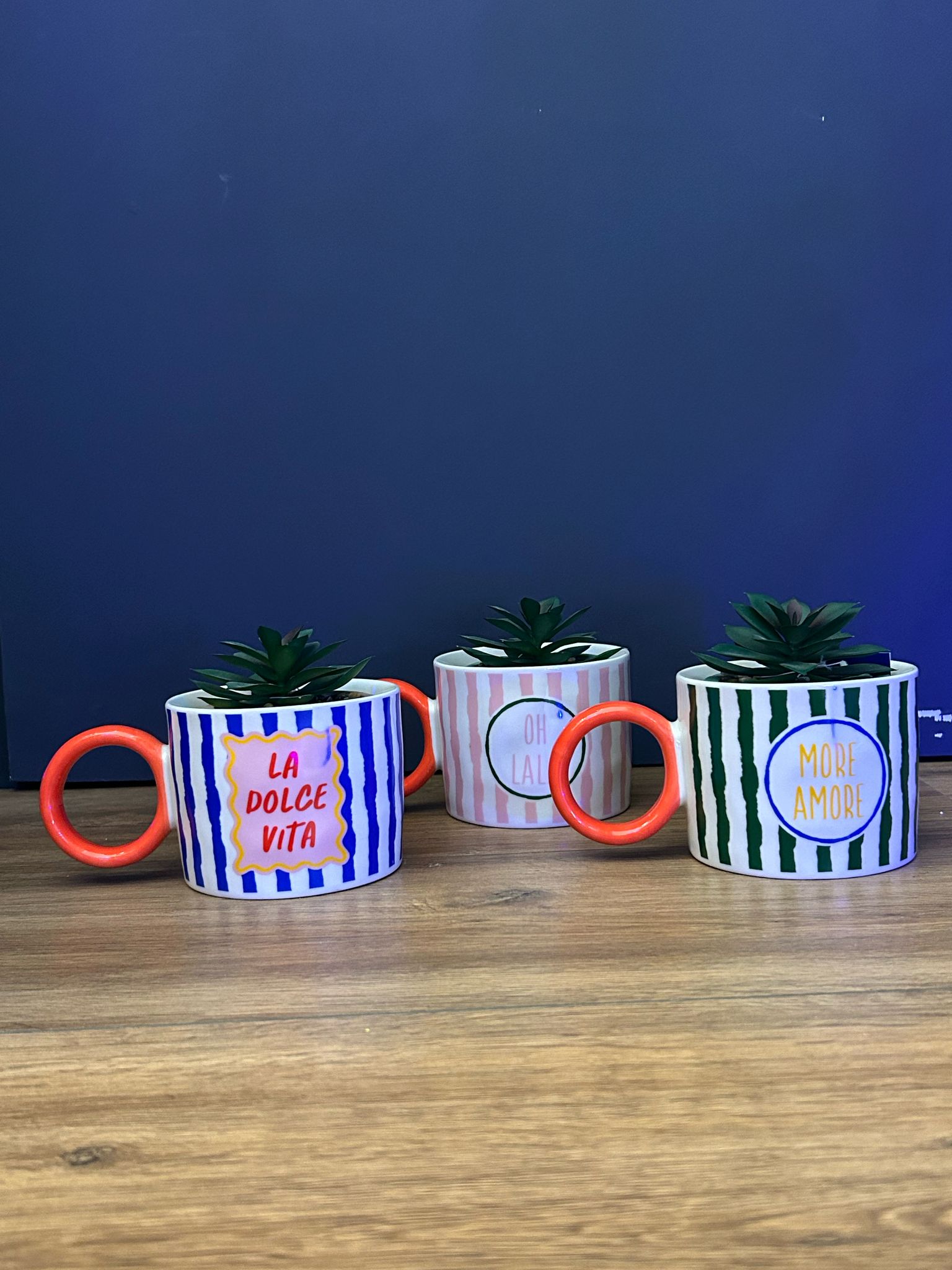 🇮🇹 Tazze Colorate “Italian Mood” – Solo o con Piantina 🌱